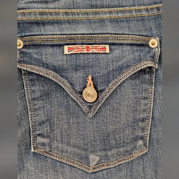 Hudson Women's Beth Baby Boot Cut Bean Blue Jeans, Size 32 - Picture 5 of 11